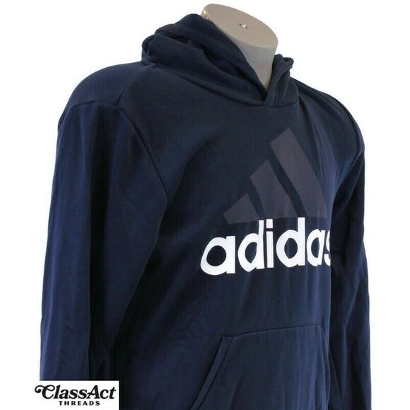 Adidas Hoodie Men’s Blue Pullover Sweatshirt ClimaWarm Running Gym Sz M - Picture 2 of 6